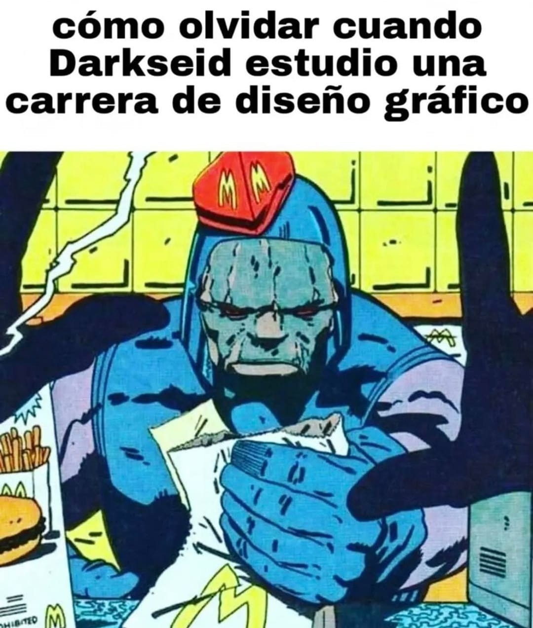 Darkseid licenciado en diseño gráfico - meme