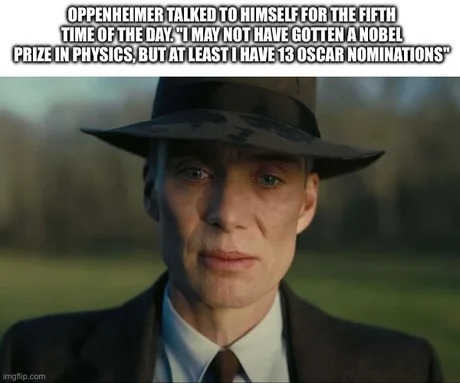 Oppenheimer Oscars meme
