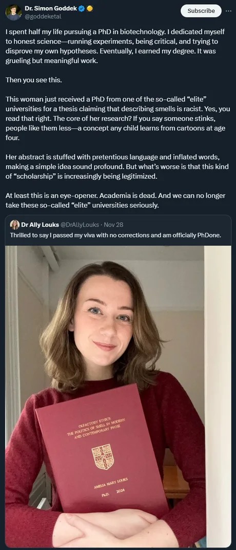Academia is dead - meme