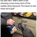 Lucas checks the goods