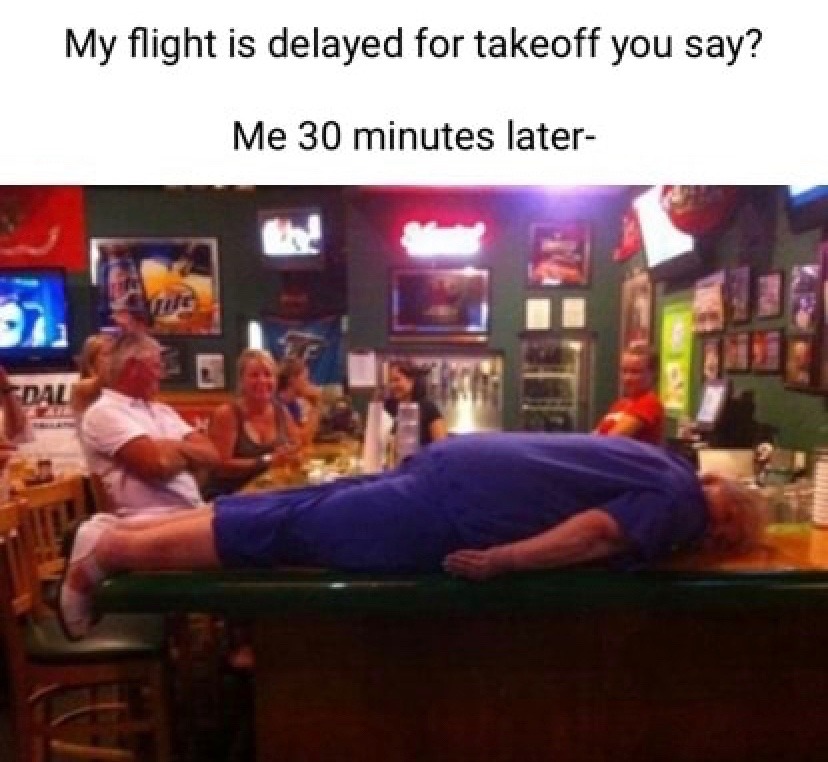 Airport Alcoholism - meme