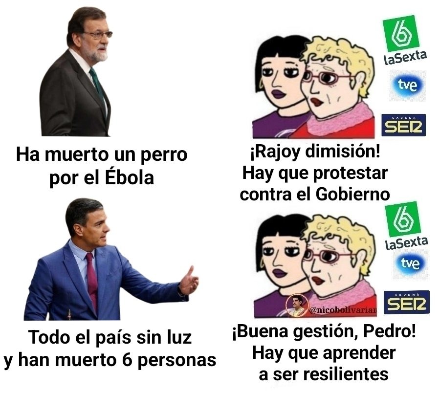 Todo mal en España y Pedro pidiendo resiliencia - meme