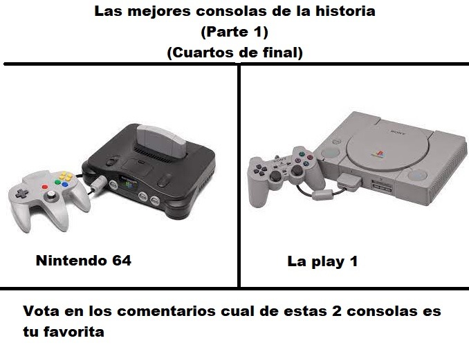 Nintendo 64 vs play 1 - meme