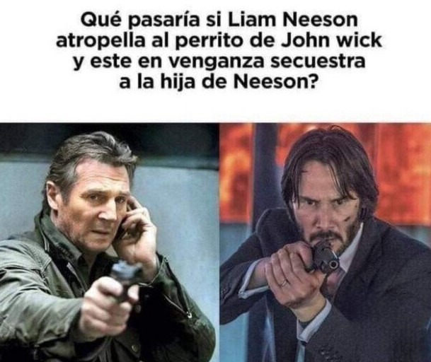 Liam Neeson vs John Wick - meme