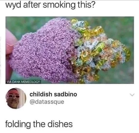 wyd after smoking this - meme