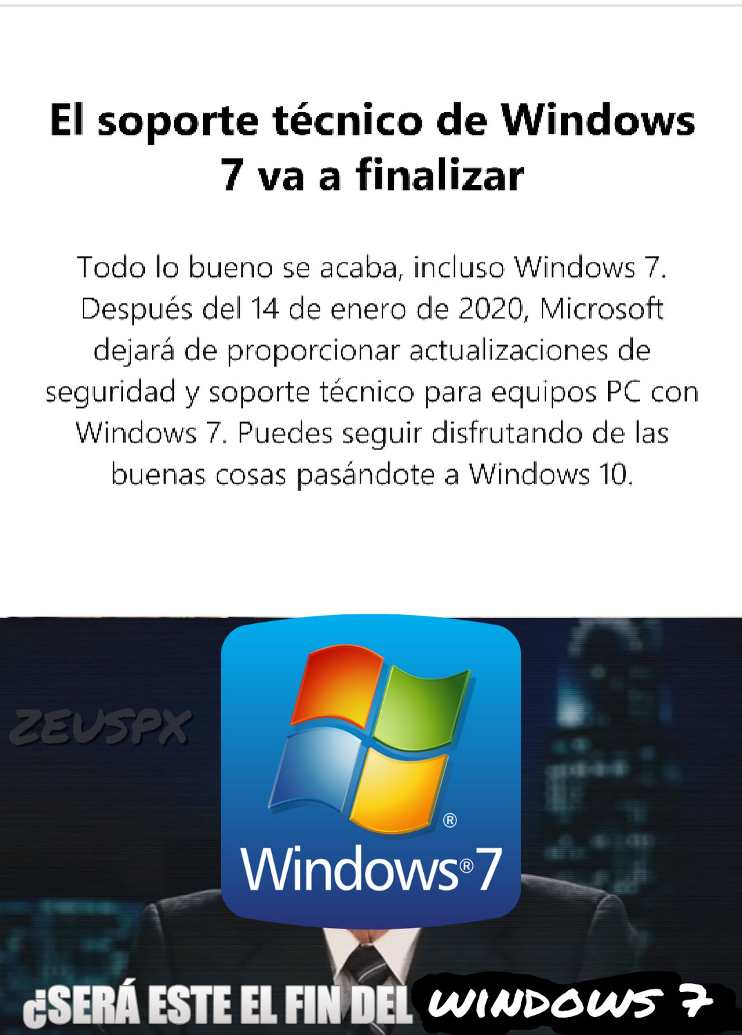 Le tuve mucha confianza a Windows 7 - meme