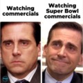 Watching Super Bowl commercials