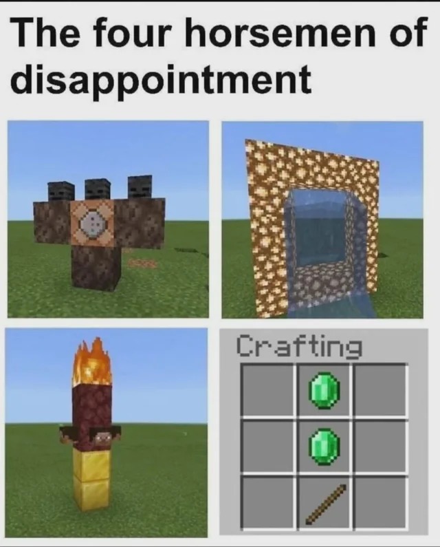 The four horsemen of disapointment - meme