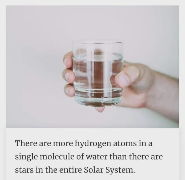Water has more hydrogen than stars in our system - meme