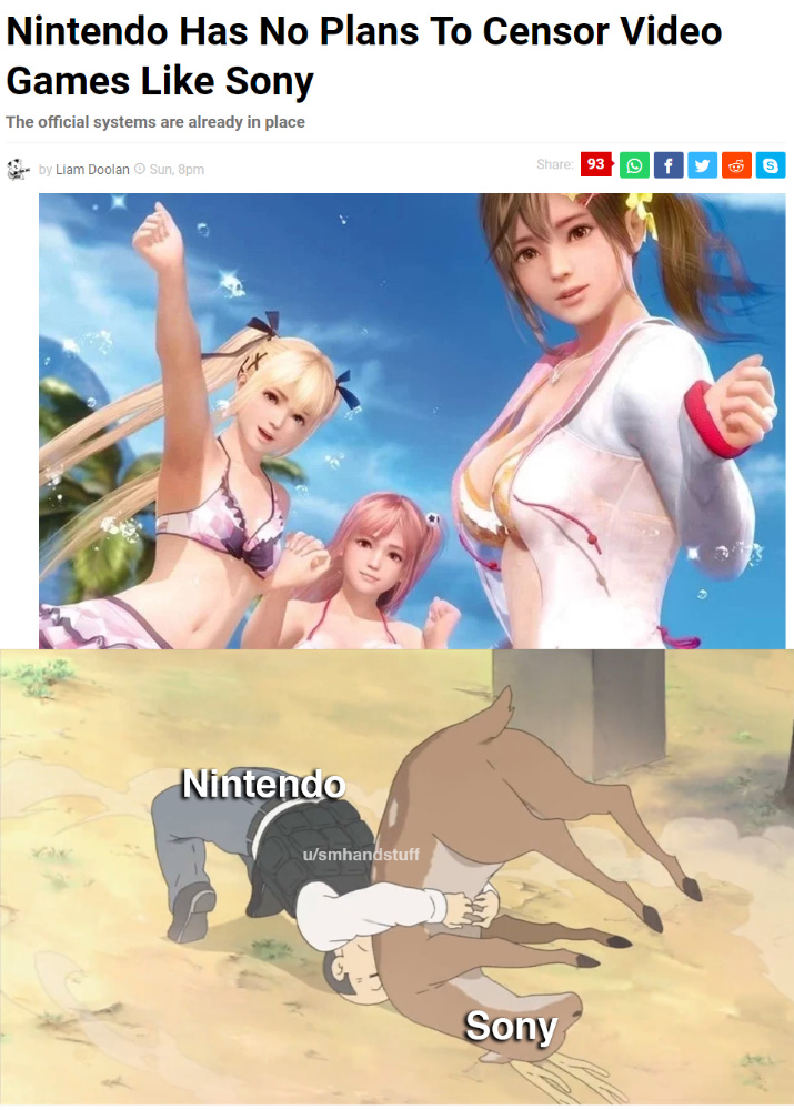 Nintendo liberou jogos hentai sem cesura no Switch - meme