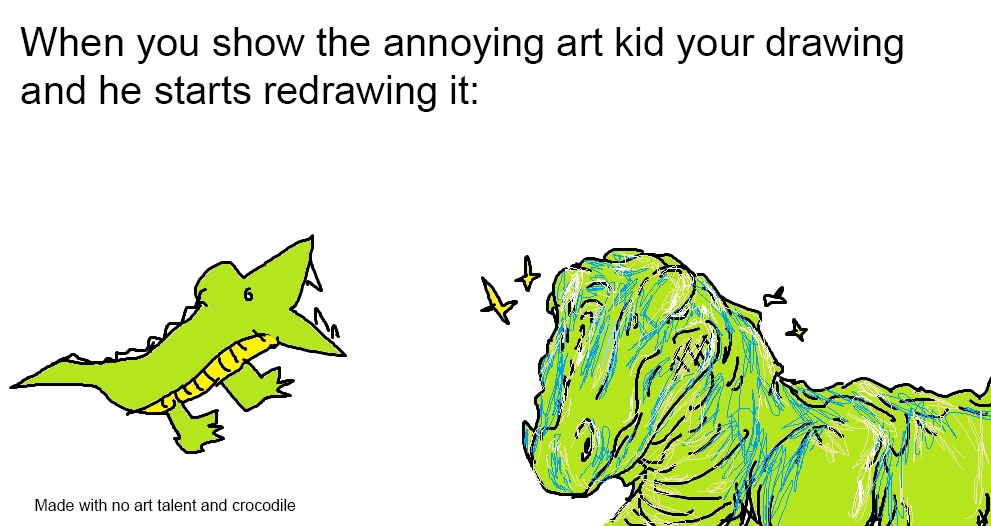 Crocodile Drawing - meme