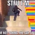 When the furry takes the gay stairs