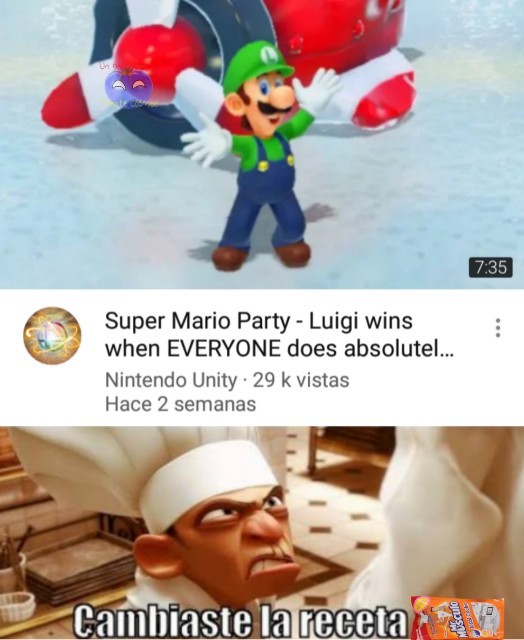 Luigi wins doin absolutely nothing - meme