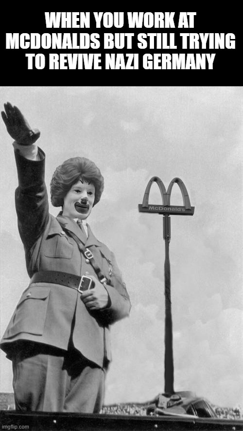 Ronald McDonald back in the day - meme