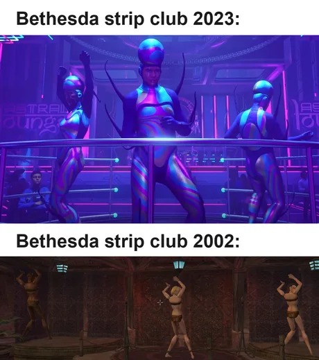 Bethesda strip club - meme