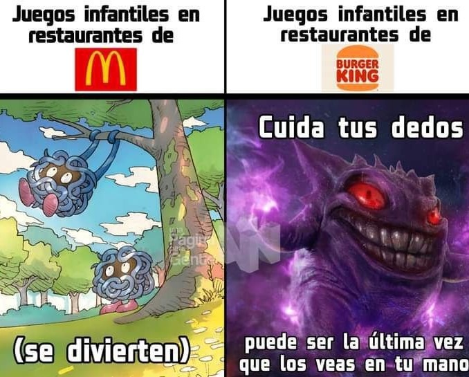 Juegos de regalo del Mcdo vs del BK - meme