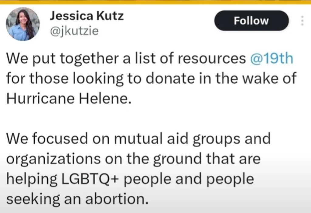 Think about all those poor LGBT people trapped in their flooded homes unable to get abortions - meme