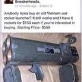 Guy actually selling a Rocket launcher