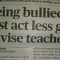 "Sofrendo Bullying? Aja de maneira menos gay, aconselham professores"