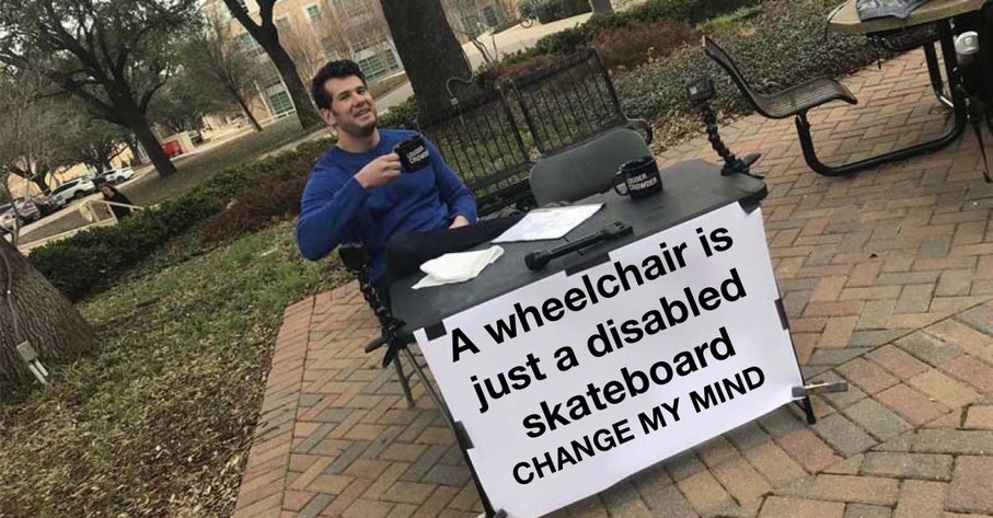 Disabled wheelchair - meme