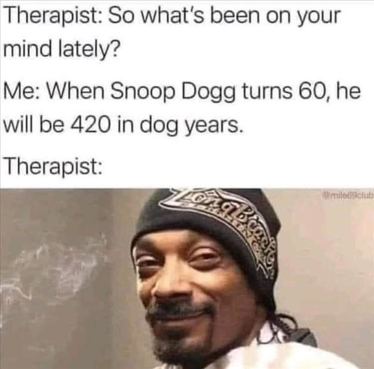 I always wanted to start a medical Marijuana business with Snoops. It would be a joint venture. - meme