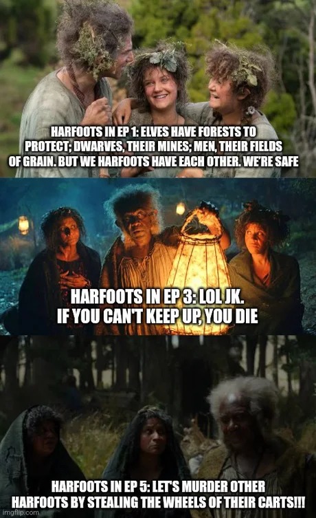 Harfoots in The Rings of power - meme