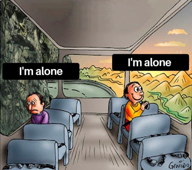 I'm alone - meme