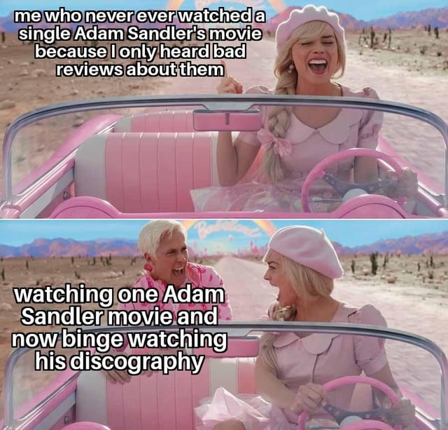 Adam Sandler's filmography - meme