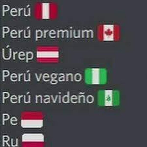 Banderas de Perú - meme