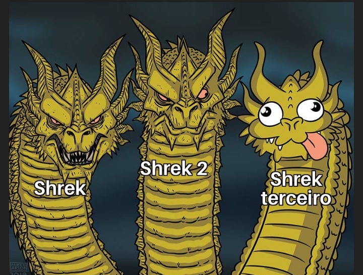 Sherek 1 é o melhor da franquia - meme