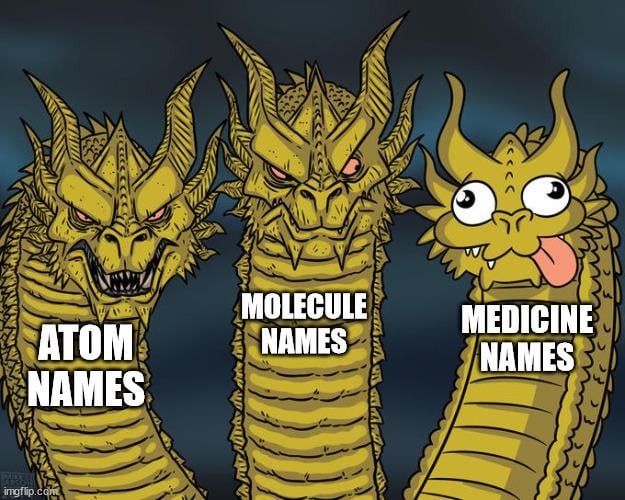 Medicine names are not too good - meme