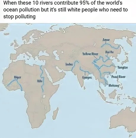 River pollution map - meme