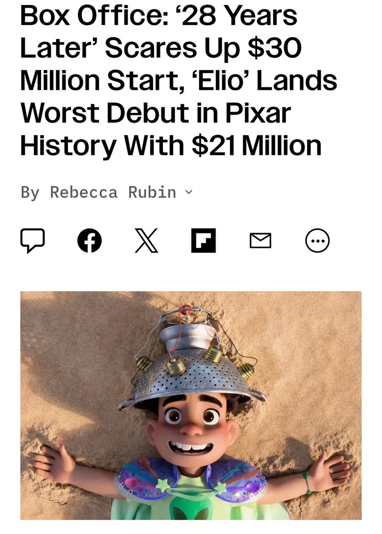 28 Years Later stomps Pixar's worst debut ever - meme