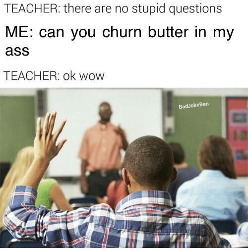 Currently churning butter - meme