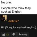 People who think they suck at English