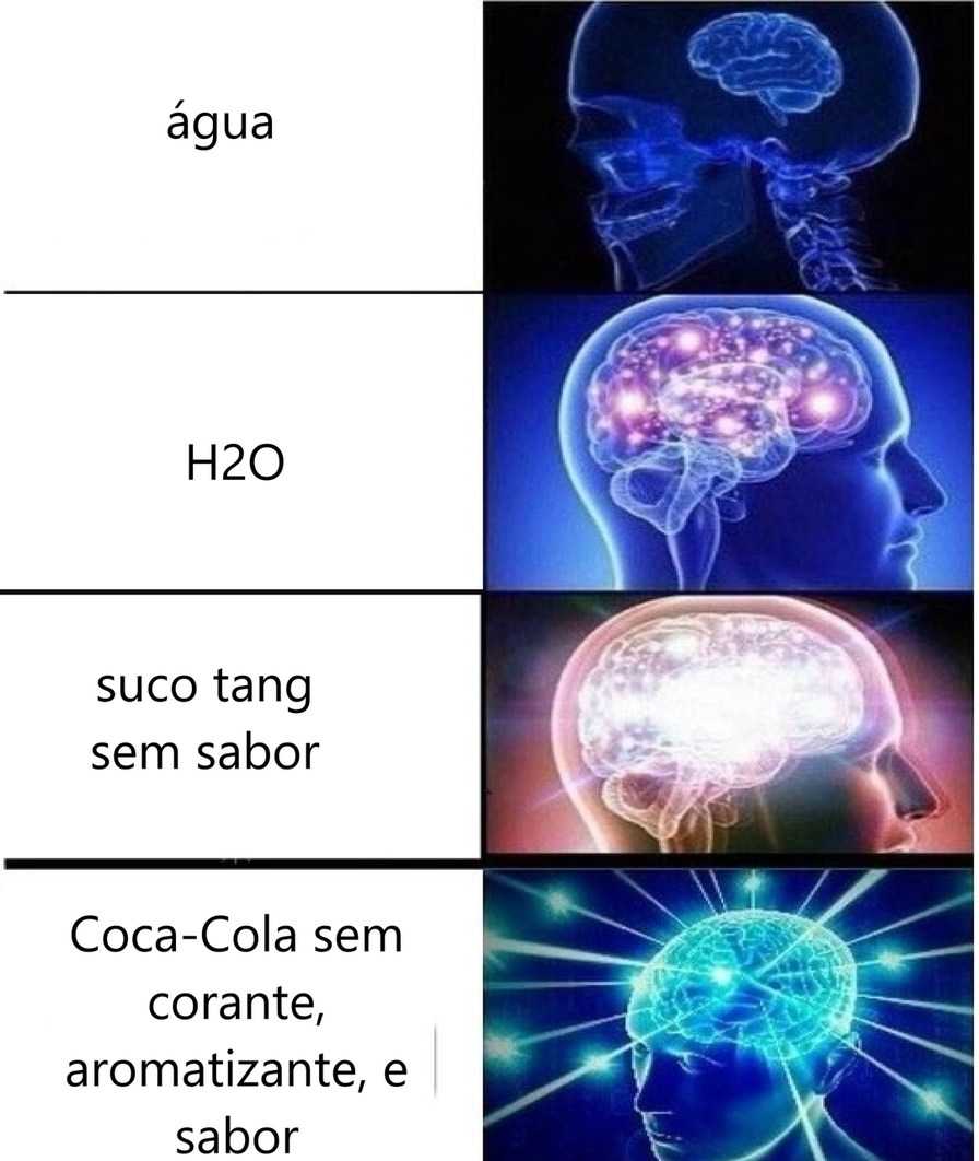 tome coca-cola sem corante, aromatizante e sabor - meme