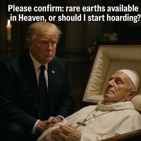 Heaven better have rare earths or I'm hoarding like a dragon - meme