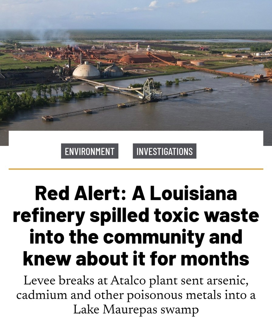 Louisiana refinery dumped toxic waste for months and said nothing - meme