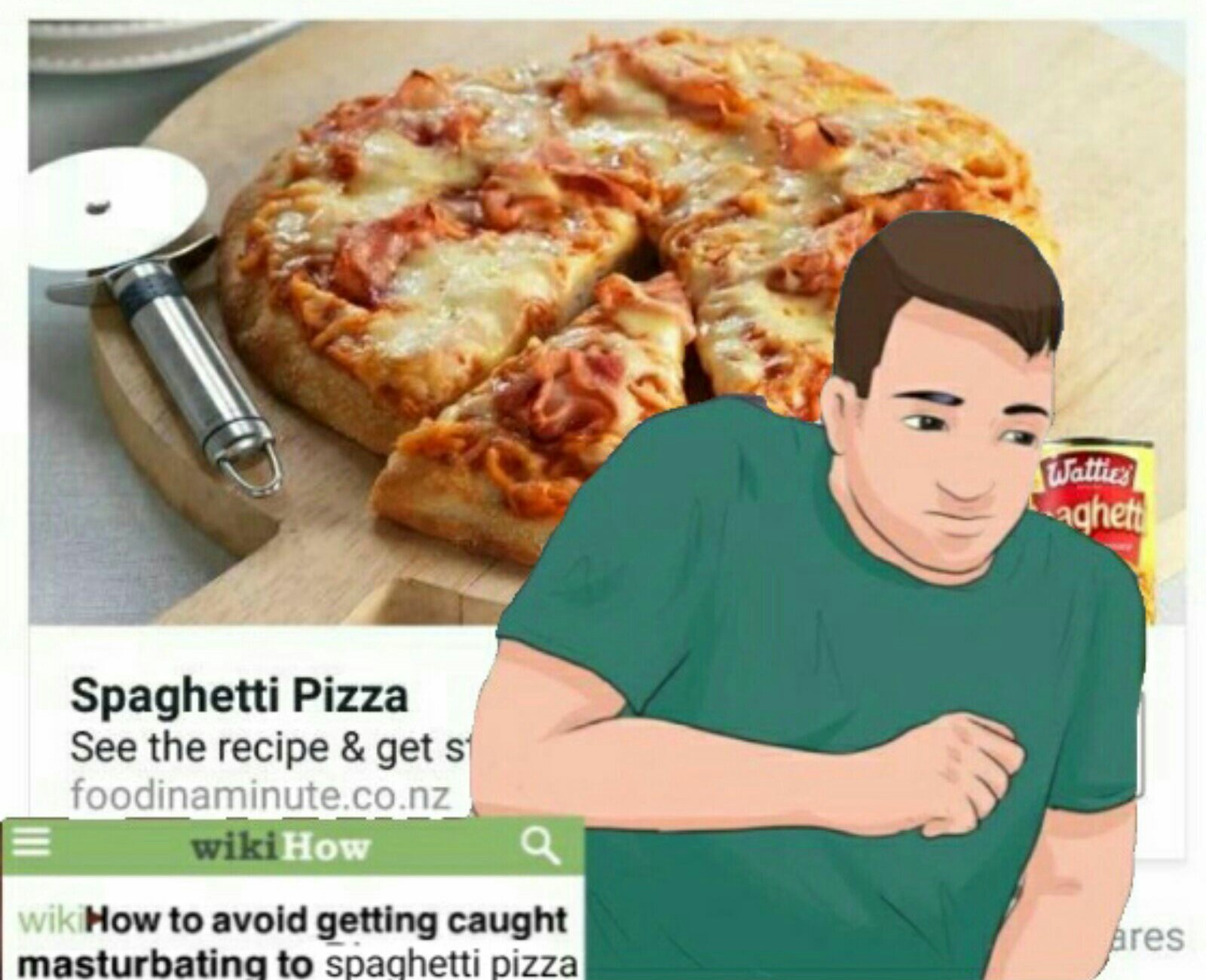 Sneak for the pizza - meme