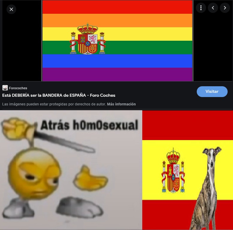 si eres español pues !atrás homosexual¡ - meme