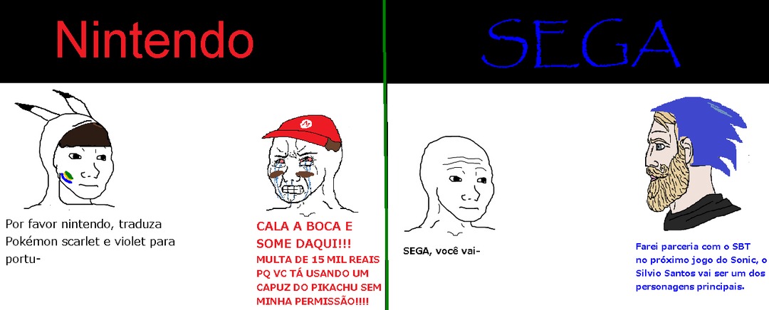 Nintendo vs Sega - meme
