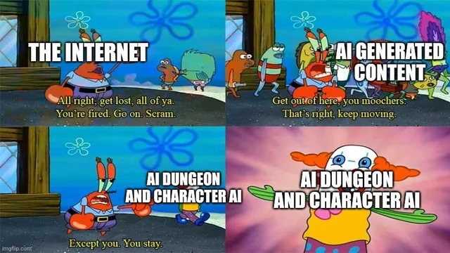 AI Dungeon and character AI - meme
