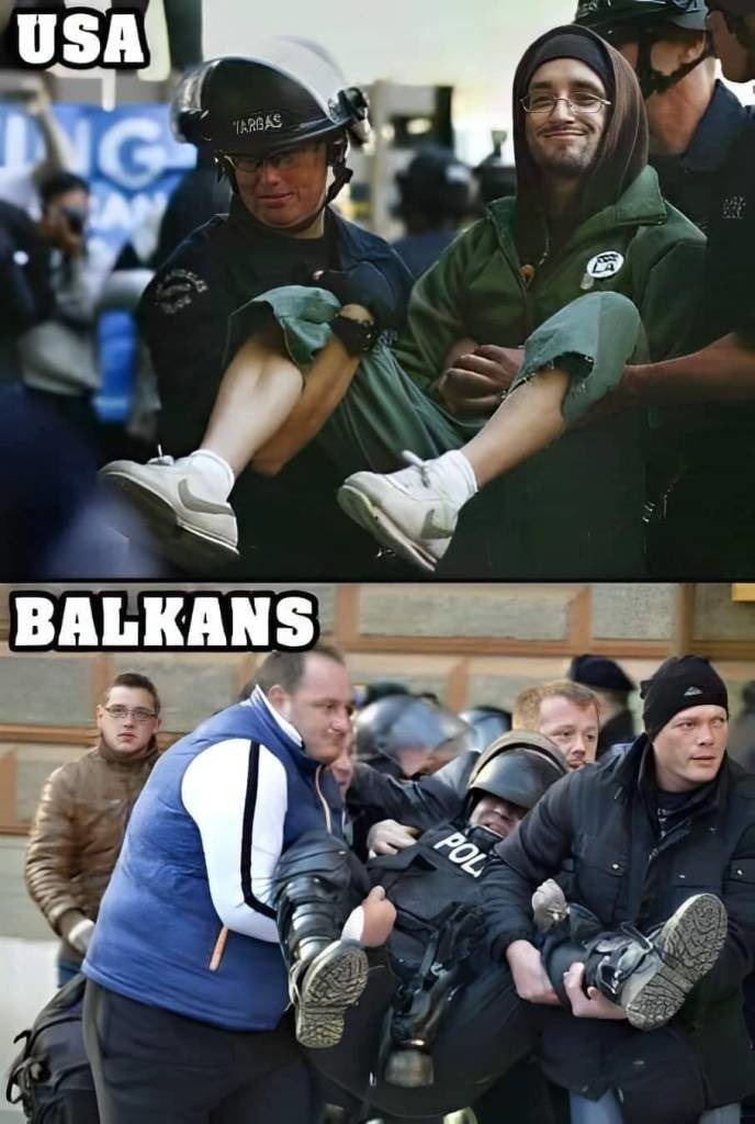 USA vs Paises de los Balcanes - meme