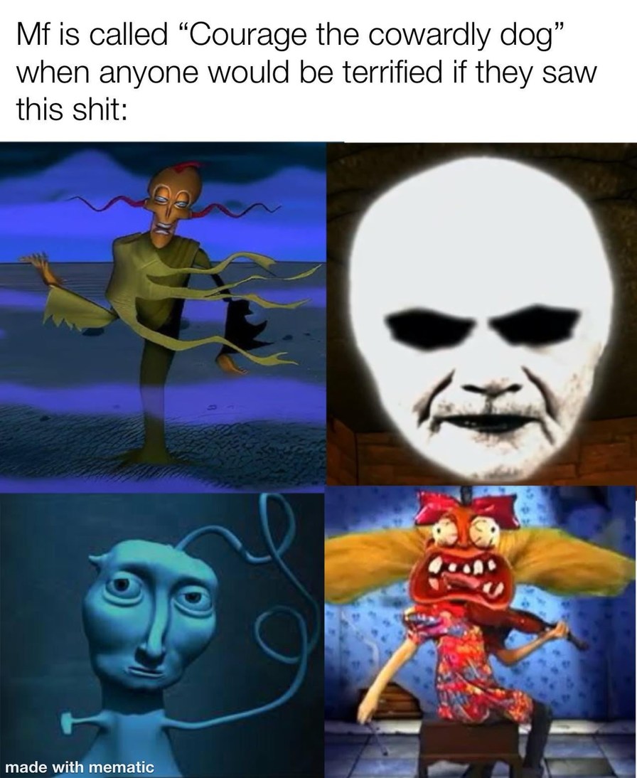 Courage the cowardly dog meme