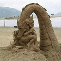 escultura de areia