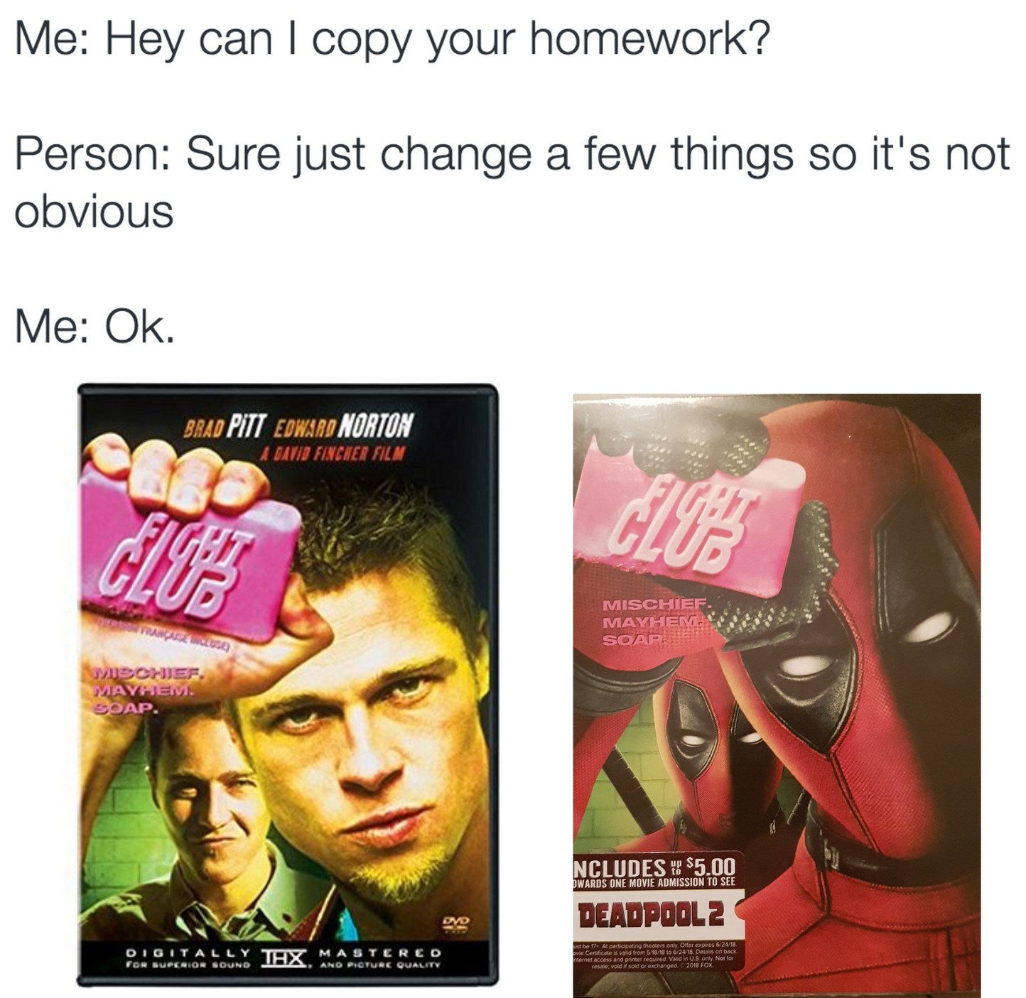 Walmart has exclusive "photo bombed" movie covers for deadpool 2 - meme