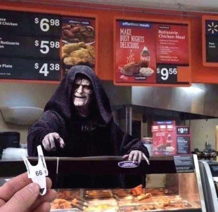 Palpatine Goes to Lunch - meme
