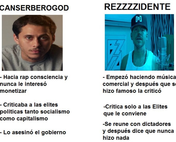 Canserbero vs Residente - meme