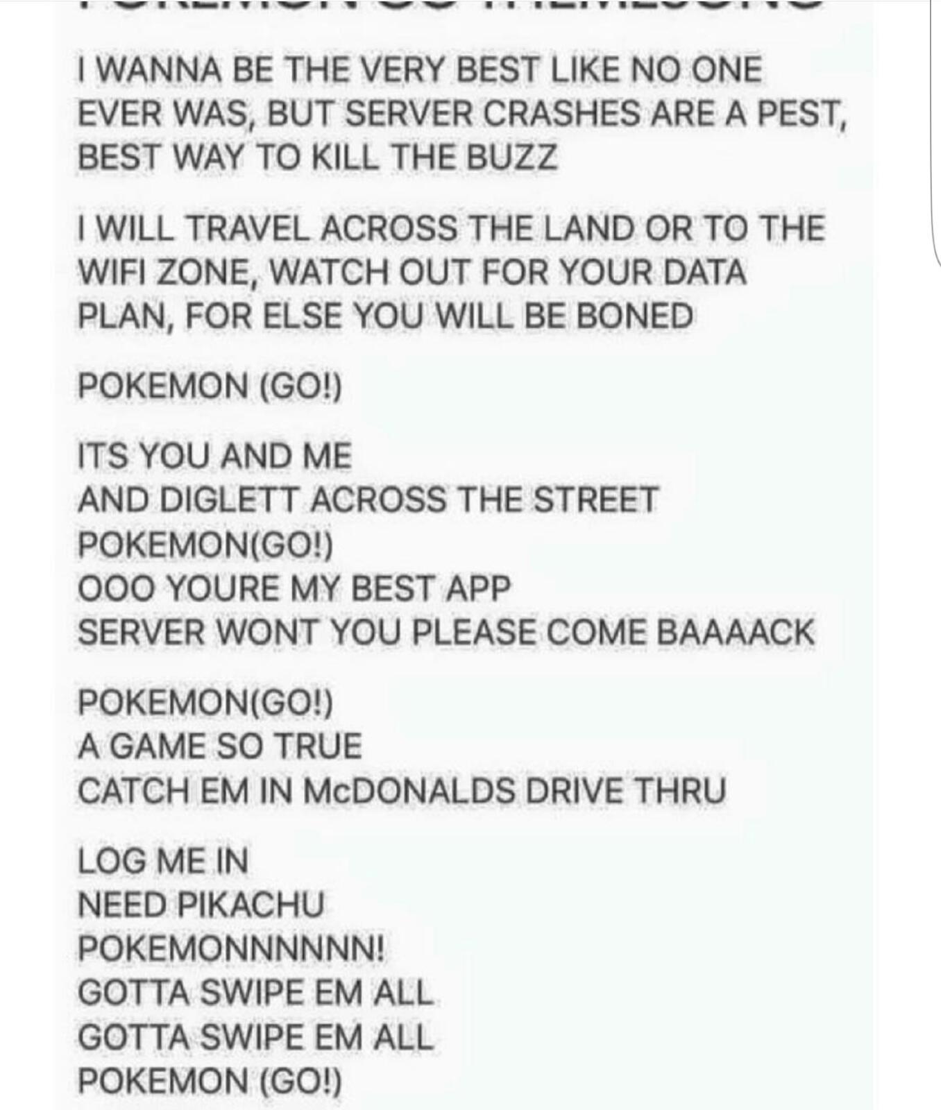 Pokemon go song - meme