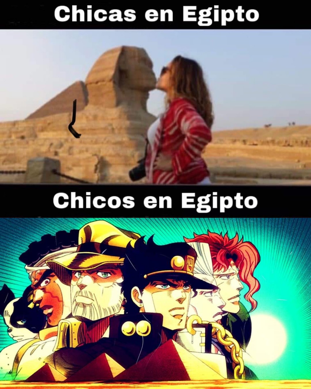 Chicos en Egipto xd - meme